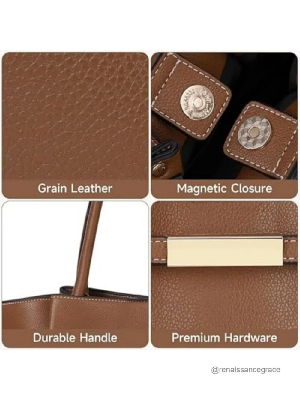 Women's Vegan Leather Top Handle Crossbody Shoulder Tote Bag